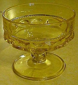 Indiana kings crown topaz yellow sherbert dish