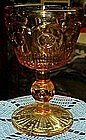 Amber  / gold Manhattan wine goblet