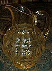 Rare Fostoria topaz bulbous pitcher line #4101