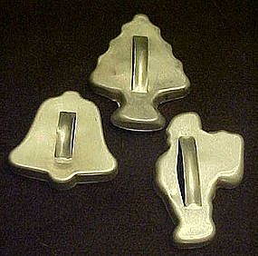 Vintage metal aluminum Christmas cookie cutters
