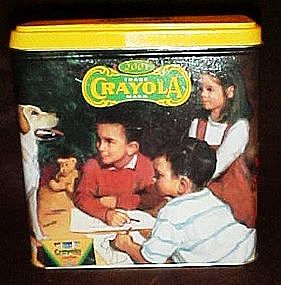 Crayola collectible tin 2001, also a bank, Hallmark
