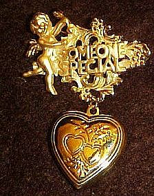 Giovanni Someone Special angel pin, with heart locket