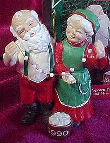 Hallmark  ornament, Popcorn party, Mr. & Mrs. Claus
