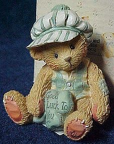 Cherished teddies, Kevin, "Good luck to you" figurine