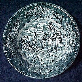 Royal Tudor ware,  blue coaching Taverns, cereal bowl