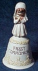 Enesco First Communion  porcelain bell, All the Lords..