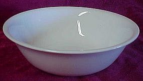 Corelle cereal bowl, al white, no pattern, by Corning
