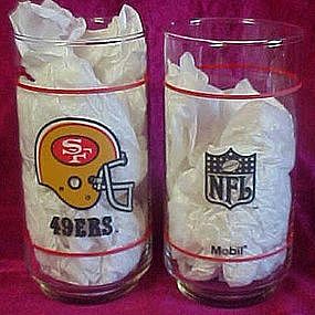 NFL San Francisco 49er  football drinking glass, Mobil