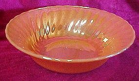 Fireking 8 1/2" vegetable bowl, shell, peach lustre