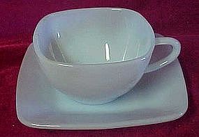 Fire King azure blue charm cup and saucer