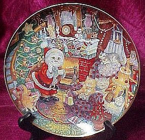 Not a creature was Purring, Christmas plate,  Bill Bell