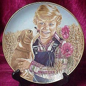 New Puppy, collector plate by Liz Moyes, Danbury mint