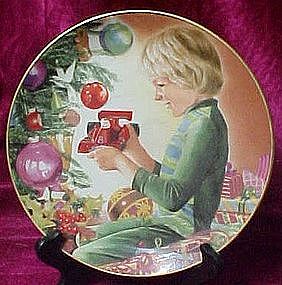 Christmas morning, plate by Liz Moyer, Danbury Mint