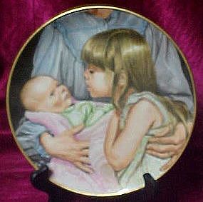 Welcoming the new baby plate, Liz Moyes, Danbury Mint