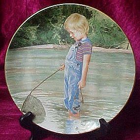 Fishing plate by Liz Moyes, Danbury mint