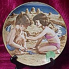Building Sandcastles plate, Liz Moyes, Danbury mint