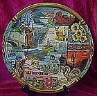 Colorful  metal souvenir tray of Arizona