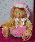Cherished teddies Londa with watermelon figurine