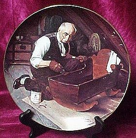 Norman Rockwell "Grandpa's Gift"  collector plate