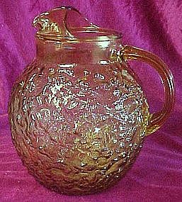 Anchor Hocking Milano or Lido amber  ball pitcher