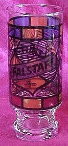 Falstaff Beer glass, Stained glass tiffany style