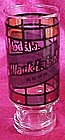 Black Label beer stained glass advertising tumbler