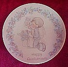 Precious Moments 4" Mini plate "Happy Anniversary"
