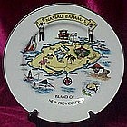 Souvenir plate Nassau Bahamas, Island of New Providence
