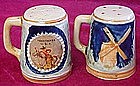 Vintage souvenir shakers, Texarkana, cowboy / windmills