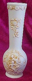 Vintage bisque cherub bud vase