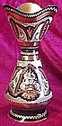 Copper engraved vase, elaborate decoration