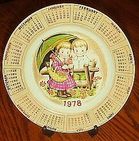 Adorable 1978 calendar plate, Alpine collection