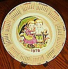 Adorable 1978 calendar plate, Alpine collection