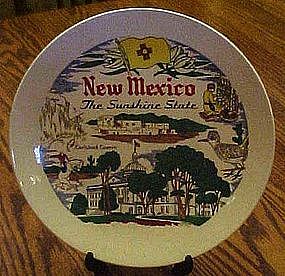 New Mexico  souvenir state plate, colorful attractions