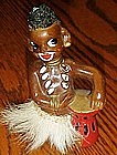 Vintage Enesco native figurine with bongo, fur skirt
