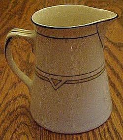 Steubenville China, deco pattern cream pitcher