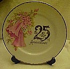 Vintage 25th Wedding anniversary plate