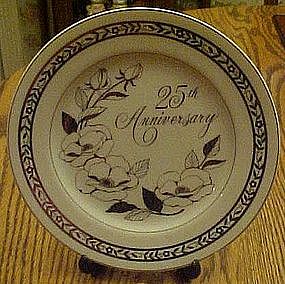 25th silver wedding anniversary plate,  by George Good