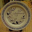 25th silver wedding anniversary plate,  by George Good