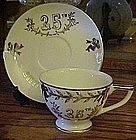 Lefton China 25th wedding anniversary cup and saucer