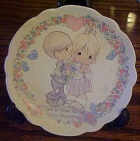 Precious Moments mini Anniversary plate, Love is......