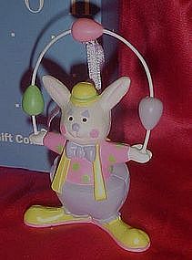 Avon Easter bunny clown juggler,  Easter ornament. box