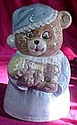 Mamma bear and baby bear ceramic cookie jar