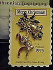 Avon Smithsonian stamp Christmas stamp pin,  Angel