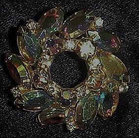 Vintage Austria aurora boreallis circular pin