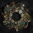 Vintage Austria aurora boreallis circular pin