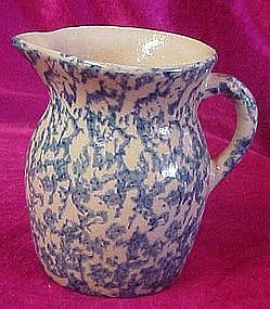 Robinsons Ransbottom blue sponge pottery pitcher