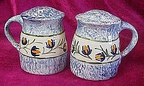 Huge blue sponge range shakers, with floral vine