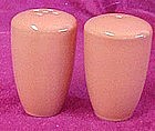 Pumpkin color china salt and pepper shakers