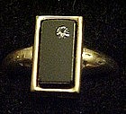 Vintage 1976 Delmonico ring, Onyx